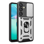 For Samsung Galaxy S25 Case with Slide Camera Lid PC+TPU Kickstand Phone Cover