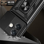 Cover til Oppo A40 5G / A40 4G / A60 5G / A3x 5G (Indien) / A3x 4G med glidende kameradæksel, PC+TPU-støttecover til telefon