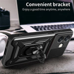 Cover til Oppo A40 5G / A40 4G / A60 5G / A3x 5G (Indien) / A3x 4G med glidende kameradæksel, PC+TPU-støttecover til telefon
