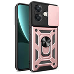Cover til Oppo A40 5G / A40 4G / A60 5G / A3x 5G (Indien) / A3x 4G med glidende kameradæksel, PC+TPU-støttecover til telefon