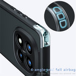 For Xiaomi Redmi Note 14 Pro+ 5G Case Skin-Touch TPU + PC Matte Phone Back Cover, Transparent Black