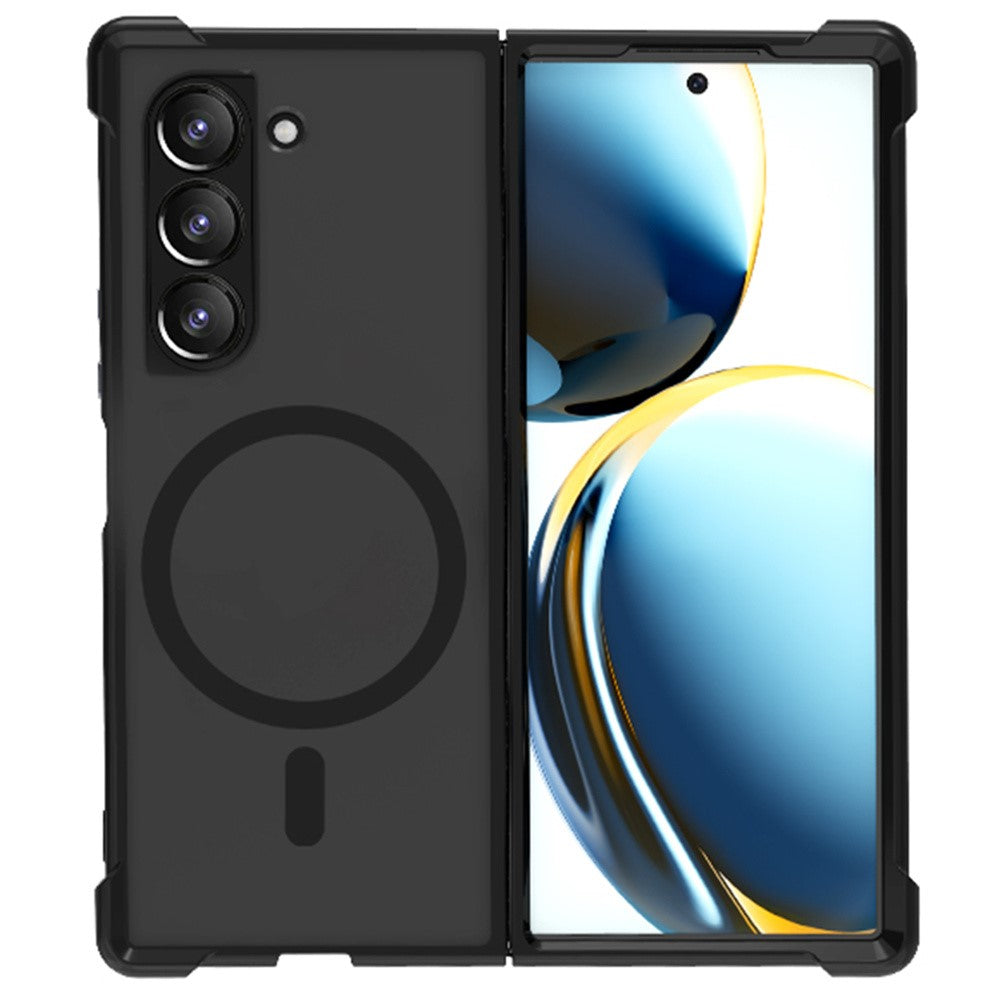Til Samsung Galaxy Z Fold5 5G magnetisk cover TPU+PC mat telefoncover