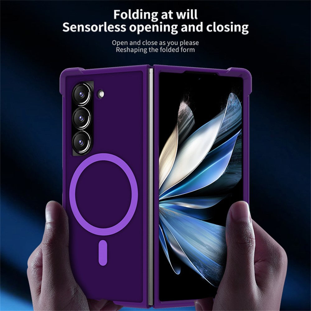 Til Samsung Galaxy Z Fold5 5G magnetisk cover TPU+PC mat telefoncover