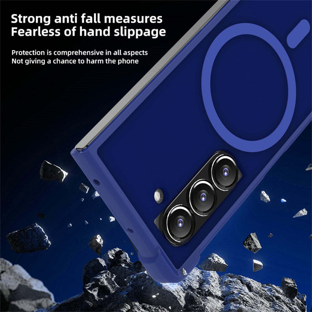 Til Samsung Galaxy Z Fold5 5G magnetisk cover TPU+PC mat telefoncover