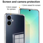Til Samsung Galaxy A06 4G cover TPU gennemsigtigt telefoncover + 3 stk. hærdet glas skærmbeskyttelsesfilm 2.5D Arc Edge