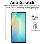 Til Samsung Galaxy A06 4G cover TPU gennemsigtigt telefoncover + 3 stk. hærdet glas skærmbeskyttelsesfilm 2.5D Arc Edge