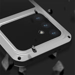 LOVE MEI-etui til Samsung Galaxy S24 FE med hærdet glasfilm, metal + silikone-mobilcover