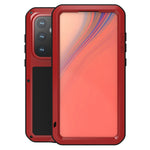 LOVE MEI-etui til Samsung Galaxy S24 FE med hærdet glasfilm, metal + silikone-mobilcover