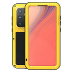 LOVE MEI-etui til Samsung Galaxy S24 FE med hærdet glasfilm, metal + silikone-mobilcover