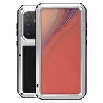 LOVE MEI-etui til Samsung Galaxy S24 FE med hærdet glasfilm, metal + silikone-mobilcover