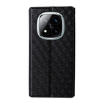 For Xiaomi Note 14 Pro+ 5G / Note 14 Pro 5G / Poco X7 5G Wallet Case Rhombus Imprinted Leather Phone Cover