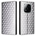 For Xiaomi Note 14 Pro+ 5G / Note 14 Pro 5G / Poco X7 5G Wallet Case Rhombus Imprinted Leather Phone Cover