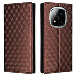 For Xiaomi Note 14 Pro+ 5G / Note 14 Pro 5G / Poco X7 5G Wallet Case Rhombus Imprinted Leather Phone Cover