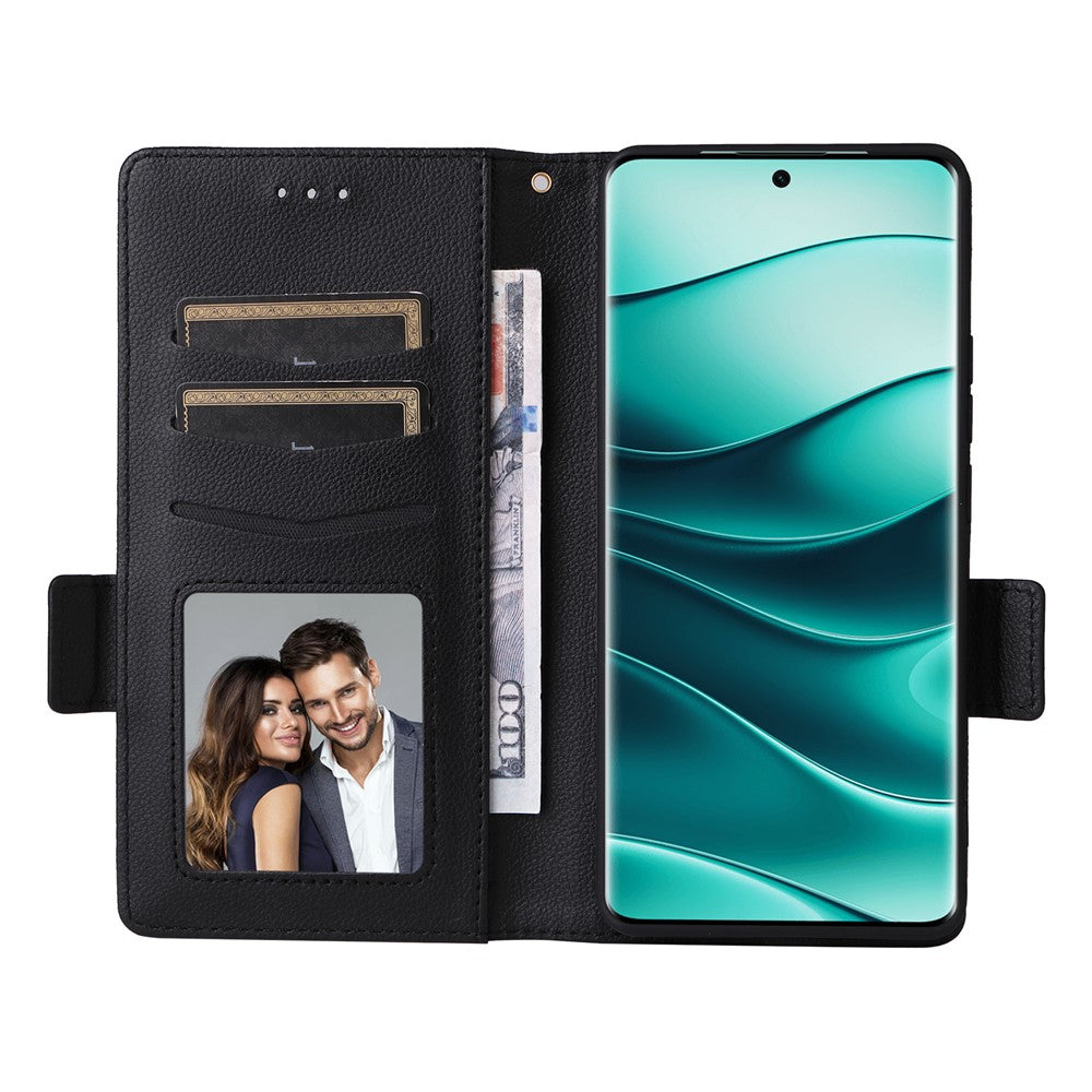 For Xiaomi Note 14 Pro+ 5G / Note 14 Pro 5G / Poco X7 5G Case with Wrist Strap Litchi Texture PU Leather Wallet Phone Cover