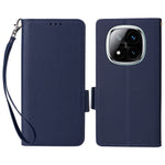 For Xiaomi Note 14 Pro+ 5G / Note 14 Pro 5G / Poco X7 5G Case with Wrist Strap Litchi Texture PU Leather Wallet Phone Cover