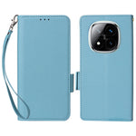 For Xiaomi Note 14 Pro+ 5G / Note 14 Pro 5G / Poco X7 5G Case with Wrist Strap Litchi Texture PU Leather Wallet Phone Cover