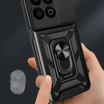 Til Honor X7c 5G / X7c 4G / 200 Smart 5G Cover med Skydelågs-Kamera-Beskyttelse PC+TPU Kickstand Telefoncover
