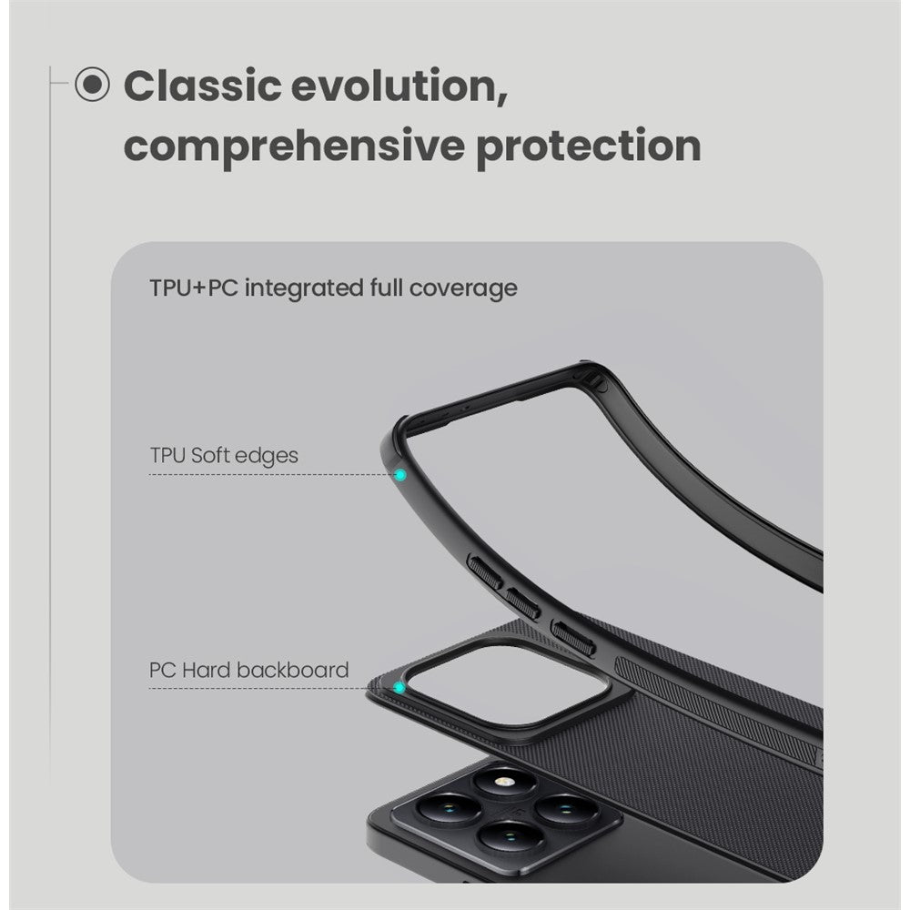 NILLKIN Frosted Shield Pro For Xiaomi 14T Pro Case Matte PC+TPU Phone Cover