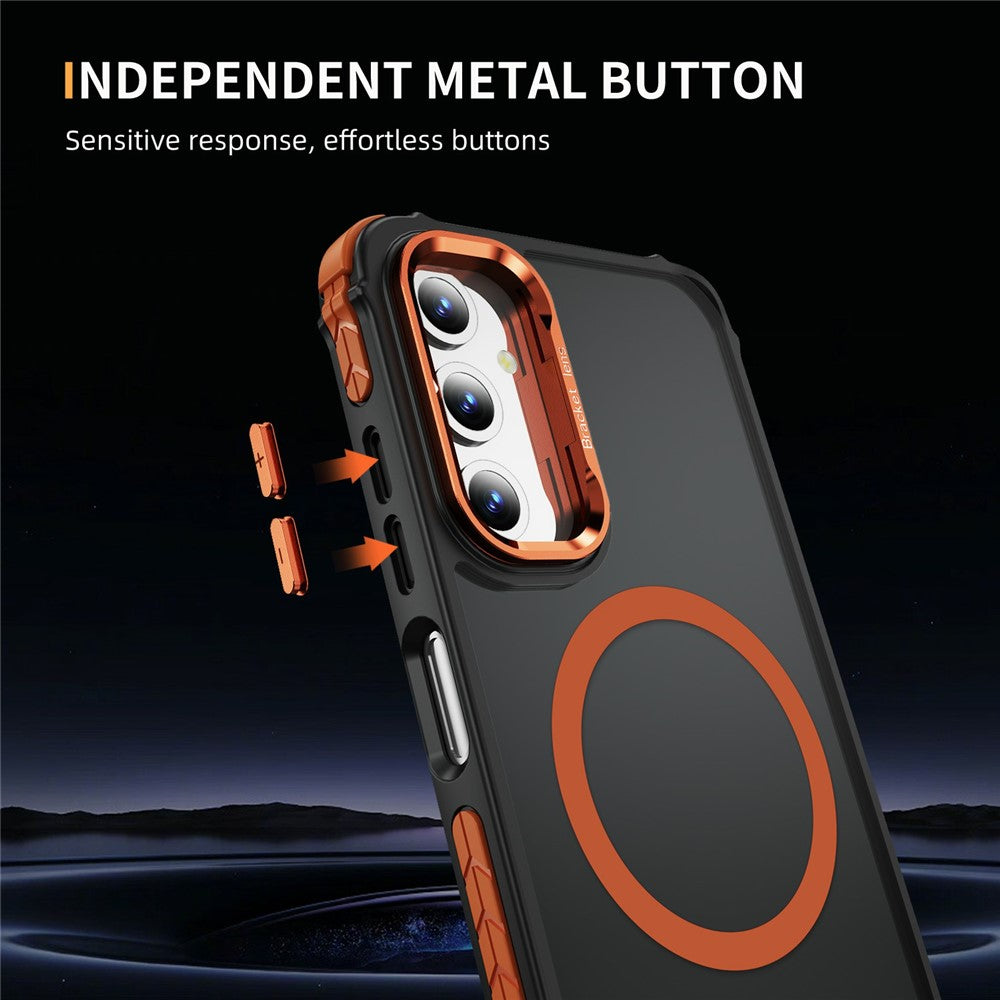 Samsung Galaxy A25 5G (Global) (161mm) skal med linsstativ matt bakstycke magnetiskt skal