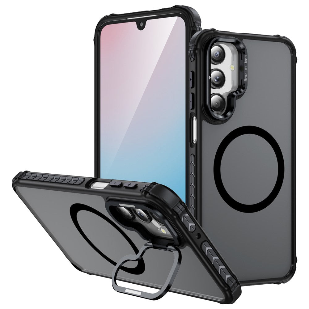 Samsung Galaxy A16 5G-skal med linsstativ Matt bakstycke Magnetiskt skal