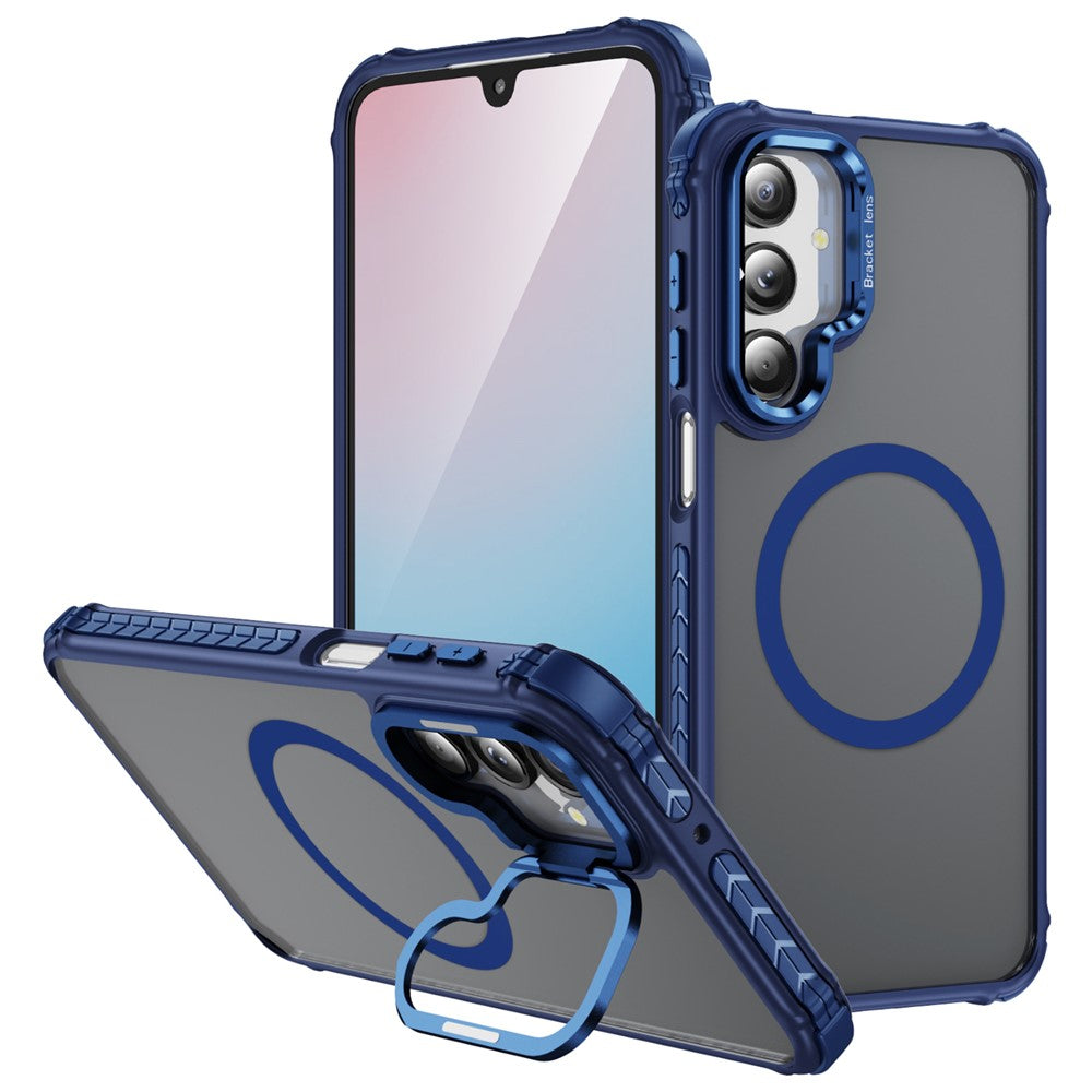 Samsung Galaxy A16 5G-skal med linsstativ Matt bakstycke Magnetiskt skal