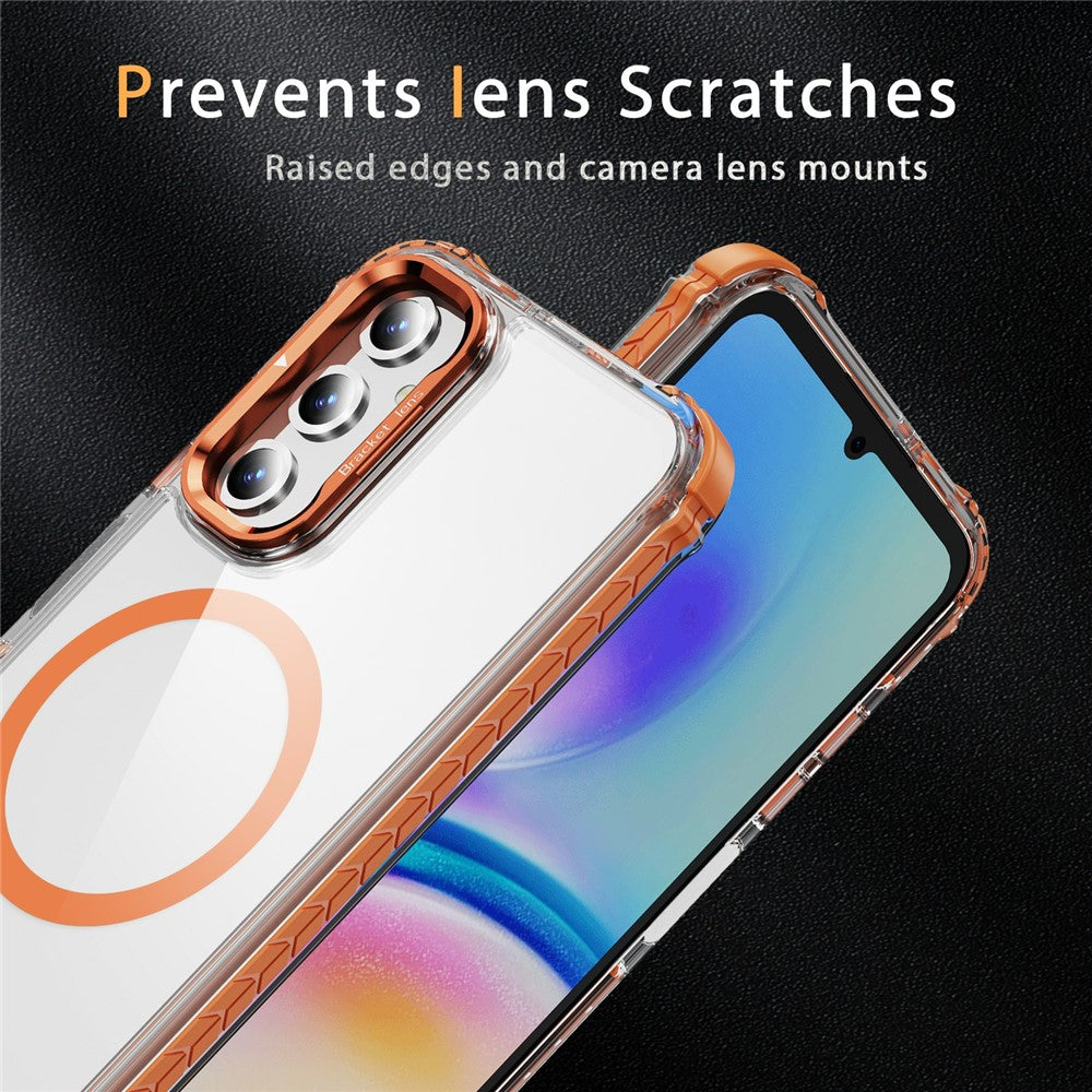 For Samsung Galaxy S24 FE Clear Phone Case with Lens Kickstand Cover Magnetic Case