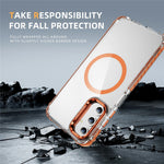 For Samsung Galaxy S24 FE Clear Phone Case with Lens Kickstand Cover Magnetic Case