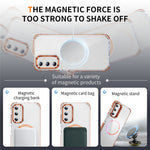 For Samsung Galaxy S24 FE Clear Phone Case with Lens Kickstand Cover Magnetic Case