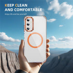 For Samsung Galaxy S24 FE Clear Phone Case with Lens Kickstand Cover Magnetic Case