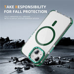 For iPhone 14 / 13 Clear Phone Case with Lens Kickstand Cover Compatible with MagSafe