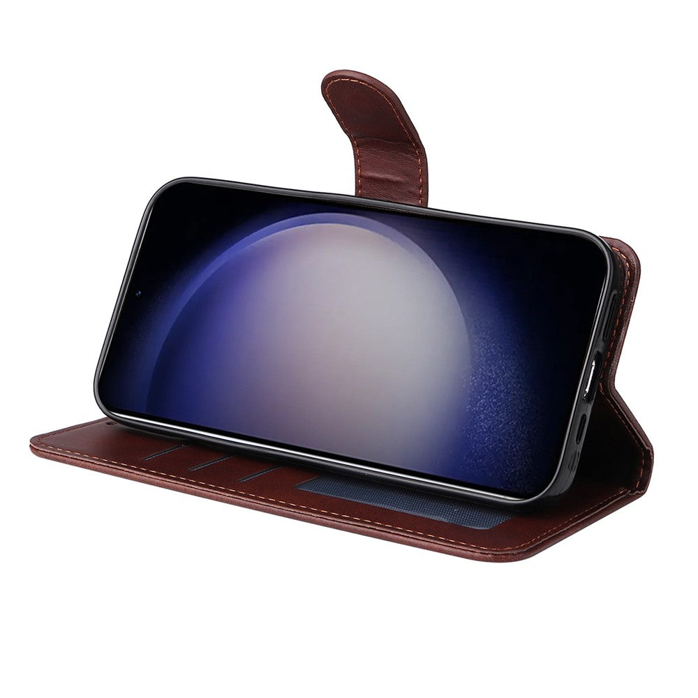 ENKAY til Samsung Galaxy S24+ / Galaxy S25+ pung-etui i PU-læder, HAT PRINCE, mobilstativ med hærdet glas