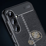 For Samsung Galaxy A16 5G / 4G Case Litchi Texture TPU Flexible Phone Cover, Black