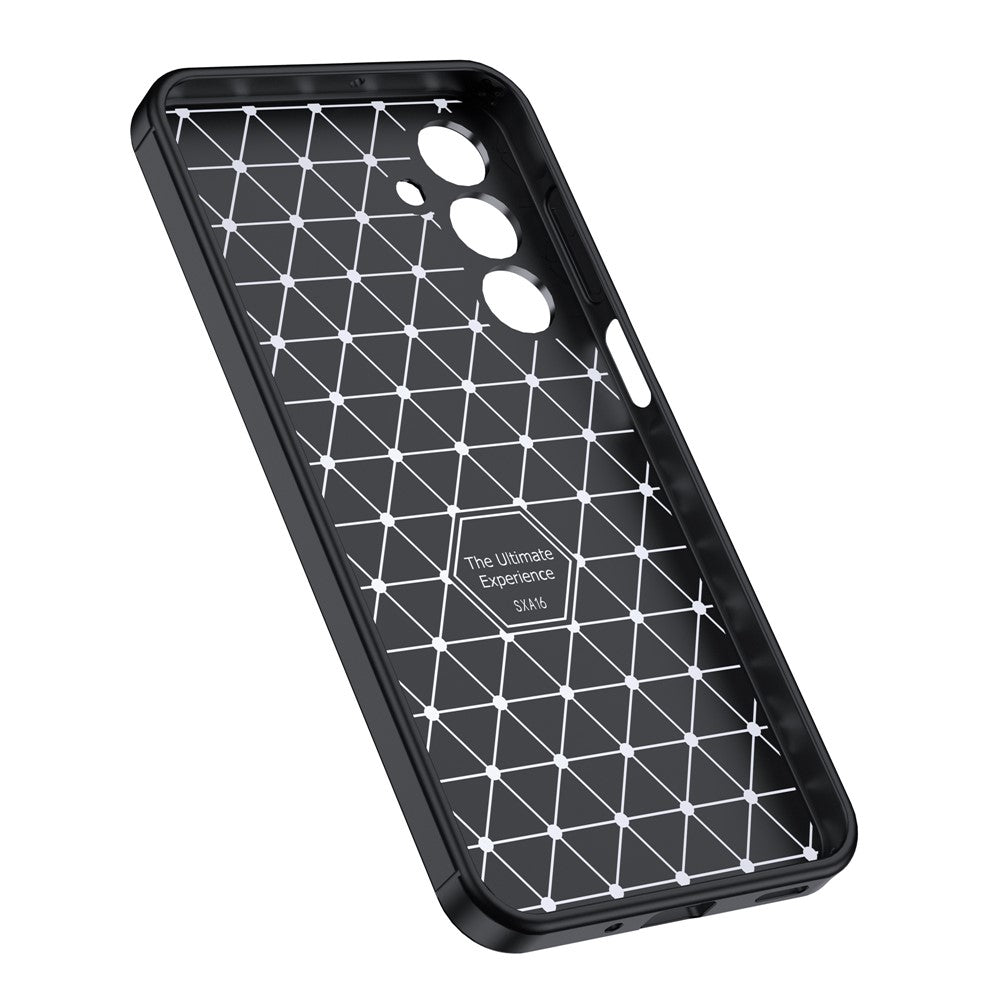For Samsung Galaxy A16 5G / 4G Case Litchi Texture TPU Flexible Phone Cover, Black