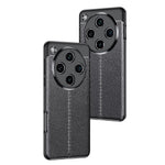 For Oppo Find X8 Pro 5G Case Litchi Texture TPU Flexible Phone Cover, Black