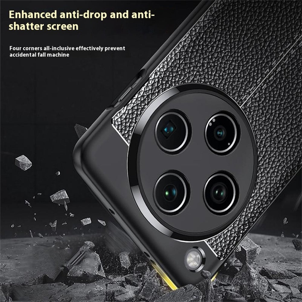 For Oppo Find X8 5G Case Litchi Texture TPU Flexible Phone Cover, Black