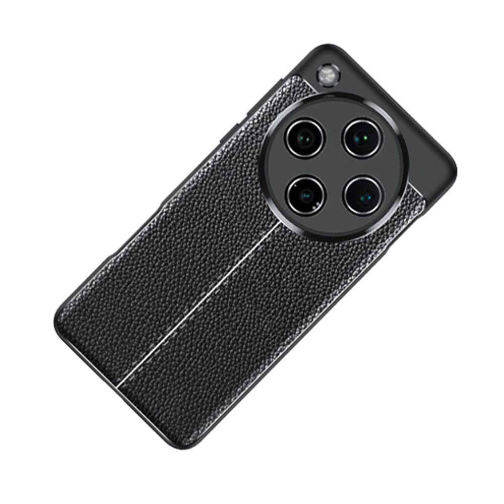 For Oppo Find X8 5G Case Litchi Texture TPU Flexible Phone Cover, Black