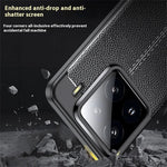Xiaomi 15-skal med litchitextur och flexibelt TPU-fodral, svart