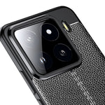 For Xiaomi 15 Case Litchi Texture TPU Flexible Phone Cover, Black