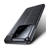 Xiaomi 15 Pro-skal med litchitextur och flexibelt TPU-skal, svart