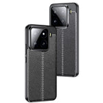 For Xiaomi 15 Pro Case Litchi Texture TPU Flexible Phone Cover, Black