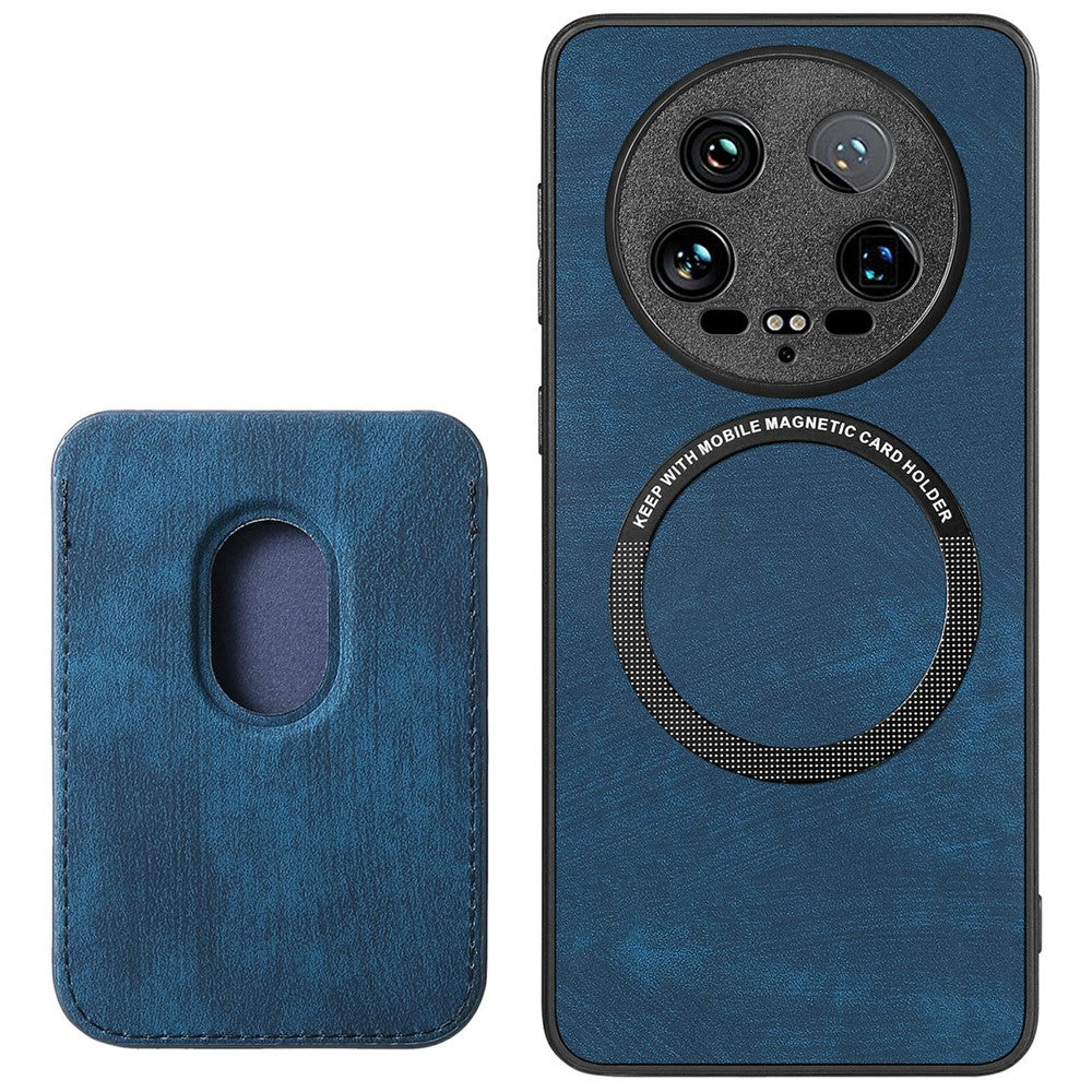 For Xiaomi 14 Ultra Case Leather+TPU Retro Phone Cover with Detachable Card Slot