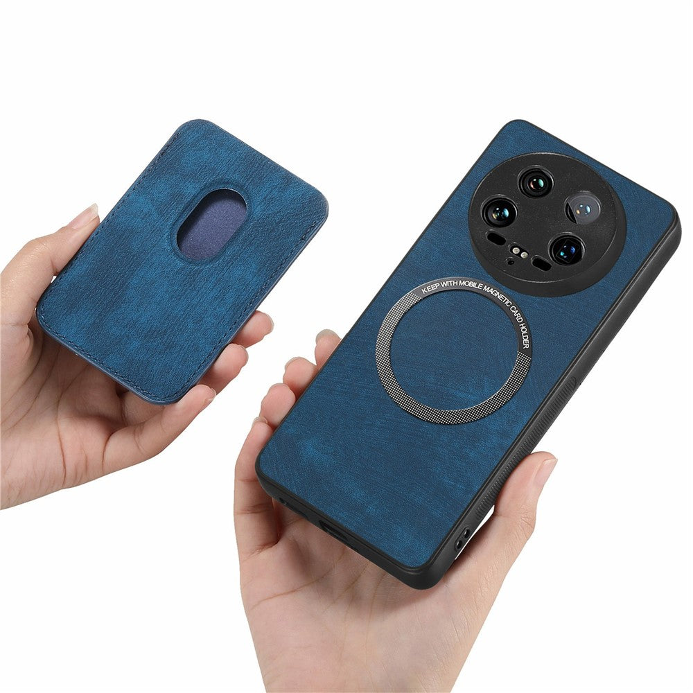 For Xiaomi 14 Ultra Case Leather+TPU Retro Phone Cover with Detachable Card Slot