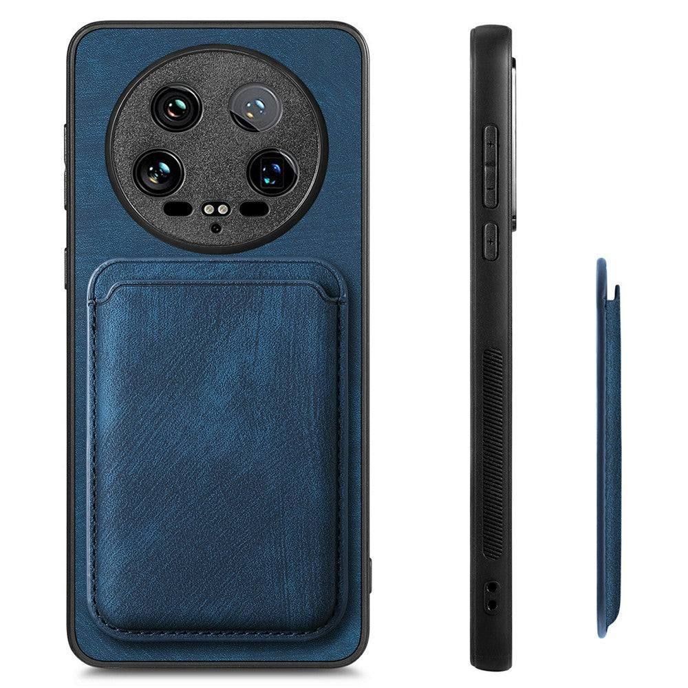For Xiaomi 14 Ultra Case Leather+TPU Retro Phone Cover with Detachable Card Slot