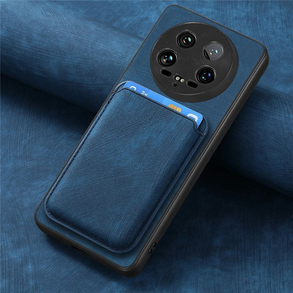 For Xiaomi 14 Ultra Case Leather+TPU Retro Phone Cover with Detachable Card Slot