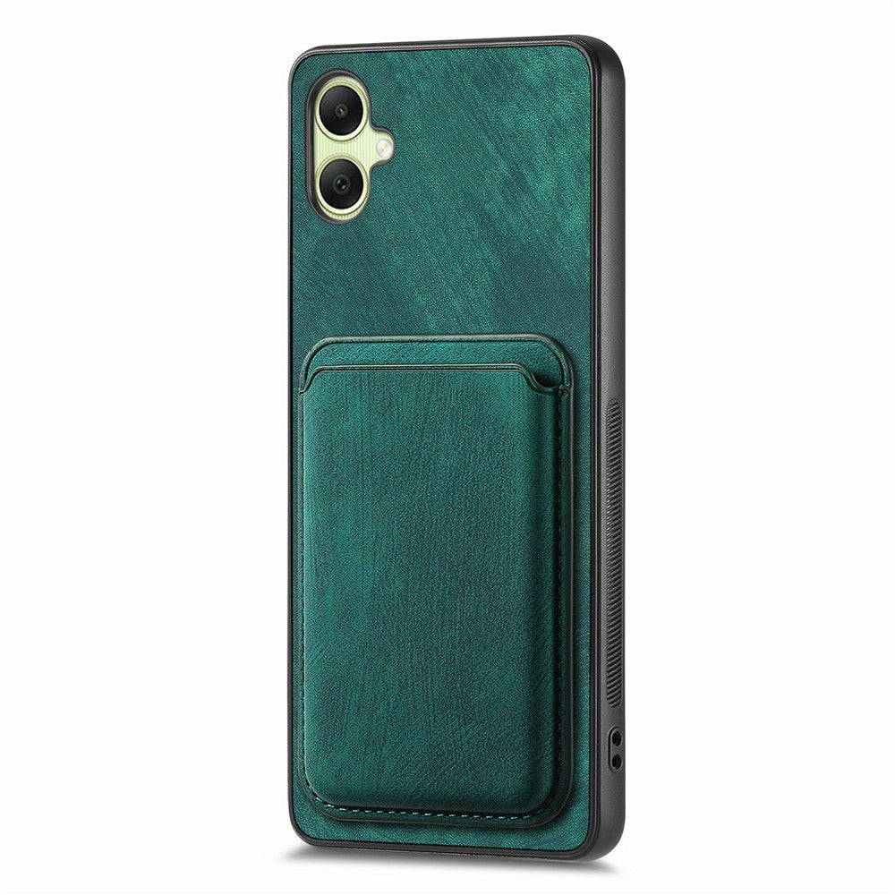 Samsung Galaxy A06 4G-skal i läder + TPU Retro-mobilskal med avtagbar kortplats