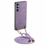 Til Samsung Galaxy A16 5G / A16 4G Cover Retro Tekstur Læderbelagt PC+TPU Telefoncover med Hængende Snor