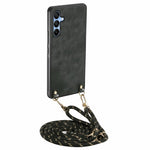 Til Samsung Galaxy A16 5G / A16 4G Cover Retro Tekstur Læderbelagt PC+TPU Telefoncover med Hængende Snor