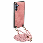 Til Samsung Galaxy A16 5G / A16 4G Cover Retro Tekstur Læderbelagt PC+TPU Telefoncover med Hængende Snor