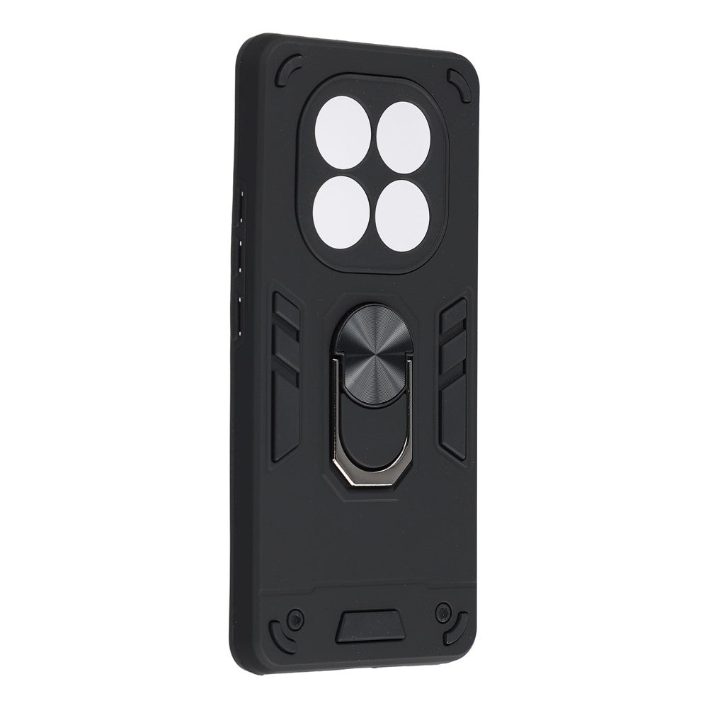 For Xiaomi Redmi Note 14 Pro 5G / Poco X7 5G Case PC+TPU Drop Defend Phone Cover with Ring Kickstand