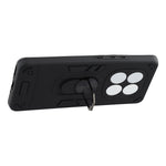 For Xiaomi Redmi Note 14 Pro 5G / Poco X7 5G Case PC+TPU Drop Defend Phone Cover with Ring Kickstand
